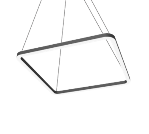 Светодиодный светильник ДСО VARTON Enso Q 990х990х40 мм 91 Вт 3000 K подвесной RAL9005 черный матовый с рассеивателем опал  V1-R0-9Q525-30000-2009130