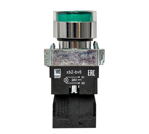 Кнопка BA31 с подстветкой 24В зеленая NO PROxima  xb2-bw31-24  EKF