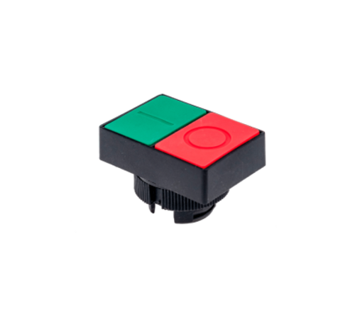 Головка двойной кнопки, красный/зеленый, плоский толкатель, пласт. MTB2-EL83  43236  ОВЕН