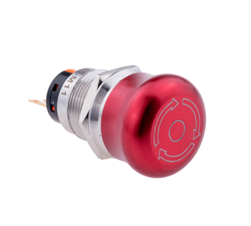 Кнопка грибовидная IP67, возврат поворотом, 1NO+1NC, MT67-M11  107360  ОВЕН