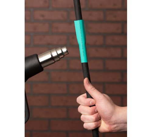 Термоусаживаемая трубка ТУТ нг 20/10 зеленая EKF PROxima  tut-20-j-1m  EKF