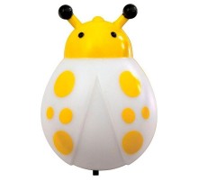 Светильник ночной "божья коровка" 4 LED 1W 230V желтый, FN1155  23249  FERON