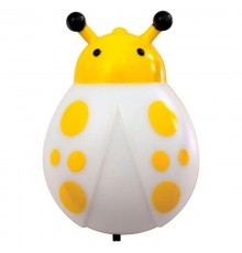 Светильник ночной "божья коровка" 4 LED 1W 230V желтый, FN1155  23249  FERON