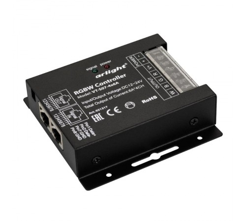 Контроллер VT-S07-4x6A (12-24V, ПДУ 24 кн, RF)  021317  Arlight
