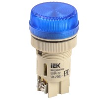 Лампа ENR-22 сигнальная d22мм синий неон/240В цилиндр   BLS40-ENR-K07  GENERICA