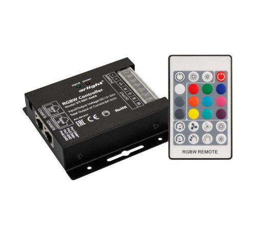 Контроллер VT-S07-4x6A (12-24V, ПДУ 24 кн, RF)  021317  Arlight