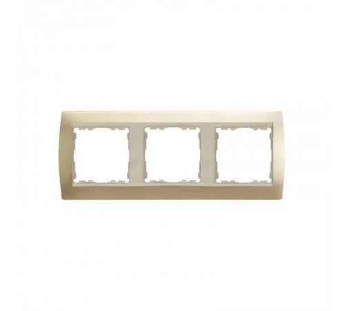 Simon 82 Рамка декоративная, 3 поста, S82, шампань-шампань  82934-34  Simon
