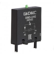 Модуль индикации и защиты, LED зелёный+Варистор (A1+), 240V AC/DC  BIMD-LV4G  DKC