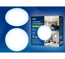 Светильник светодиодный накладной круг ULI-B311 32W/DW/38 RONDA круг 6500K 2200Лм. Диаметр 380мм. белый  UL-00003370  Uniel