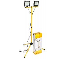 Прожектор светодиодный  СДО 06-2x50Ш штатив 6500К IP65 черный  LPDO606-2X050-65-K02  IEK