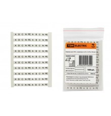 Маркеры для ЗНИ с символами "A, B, C, N, PE" (100 шт)  SQ0803-0028  TDM