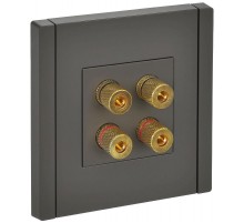 FORTE&PIANO Аудиорозетка 4-местная FP339 серый  FP-S40-K03  IEK