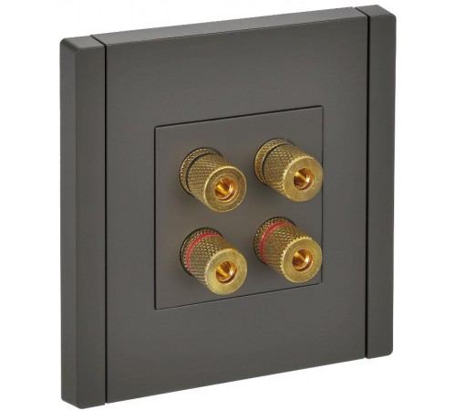 FORTE&PIANO Аудиорозетка 4-местная FP339 серый  FP-S40-K03  IEK