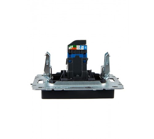 BRITE Розетка компьютерная RJ45 кат.6 РК11-БрГ графит  BR-K10-2-K53  IEK