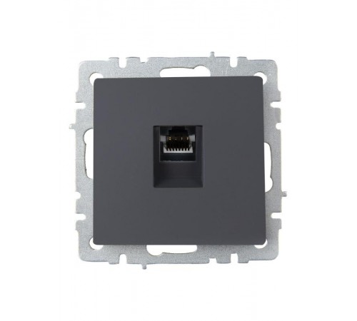 BRITE Розетка компьютерная RJ45 кат.6 РК11-БрГ графит  BR-K10-2-K53  IEK