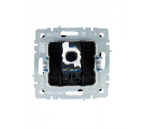 BRITE Розетка компьютерная RJ45 кат.6 РК11-БрГ графит  BR-K10-2-K53  IEK