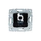BRITE Розетка компьютерная RJ45 кат.6 РК11-БрГ графит  BR-K10-2-K53  IEK