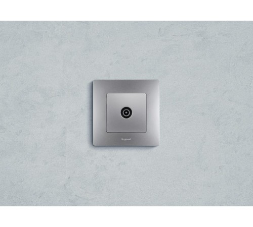 Etika Алюминий Розетка TV проходная, 15дБ  672463  Legrand