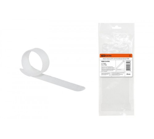 Хомут-липучка ХЛ 12х135 мм белый (20 шт)  SQ0515-0702  TDM