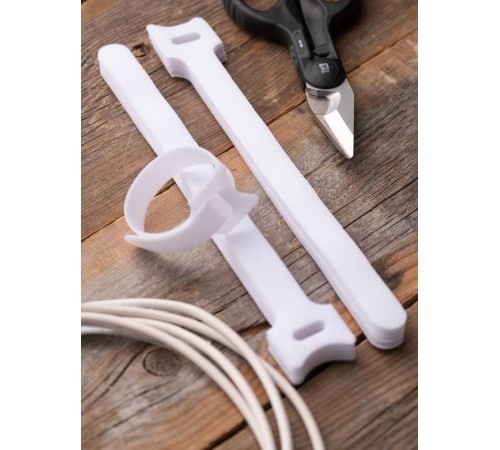 Хомут-липучка 15х210 мм белый (20 шт) EKF PROxima  hlct-2-w  EKF