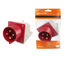 Вилка 524 стационарная 3Р+РЕ 32А 380В IP44   SQ0605-0015  TDM