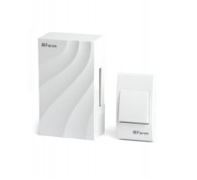 Звонок с кнопкой электромеханический проводной, 230V белый 119х70х37мм, DB-102  48806  FERON