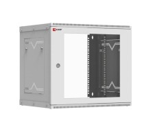 Шкаф телекоммуникационный настенный разборный 9U (600х350) дверь стекло, Astra A серия EKF Basic  ITB9G350D  EKF