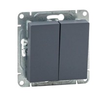 Механизм выключателя, двухклавишный, графит Эпика  UP1-SWG-20 EKF