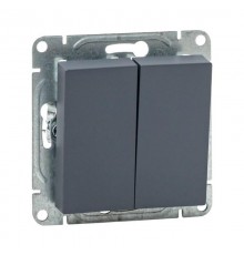 Механизм выключателя, двухклавишный, графит Эпика  UP1-SWG-20 EKF