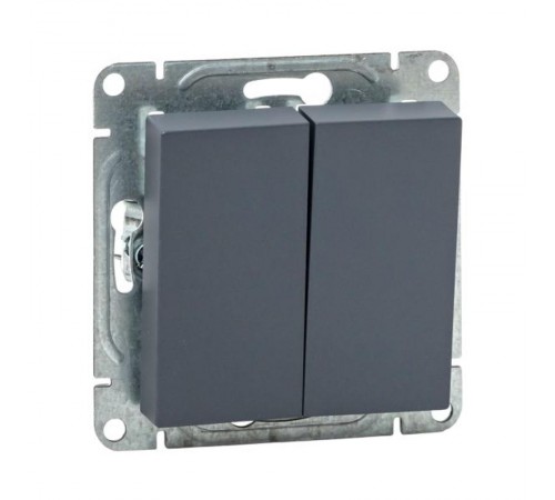 Механизм выключателя, двухклавишный, графит Эпика  UP1-SWG-20 EKF