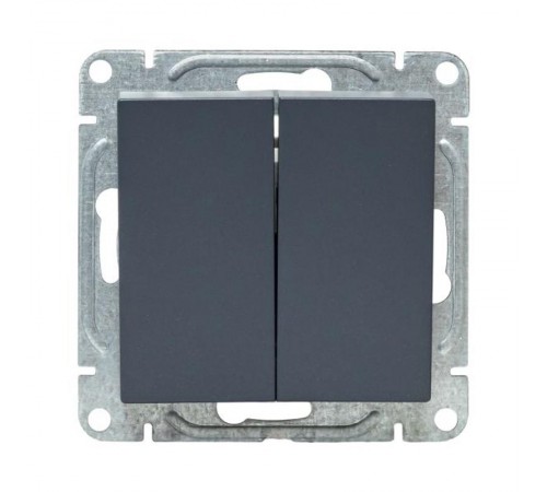 Механизм выключателя, двухклавишный, графит Эпика  UP1-SWG-20 EKF