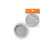 Решетка вентиляционная круглая алюминиевая с москитной сеткой, с фланцем d125, внеш. D150,  SQ1807-0801  TDM