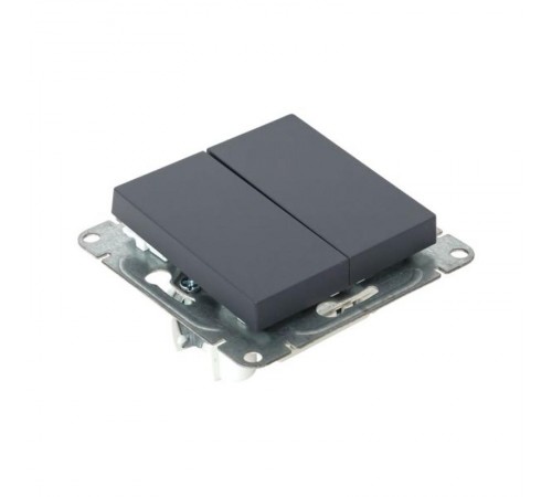 Механизм выключателя, двухклавишный, графит Эпика  UP1-SWG-20 EKF