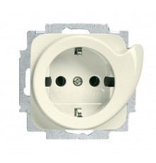 Розетка SCHUKO 16А 250В с выталкивателем вилки, серия Busch-Duro 2000 SI, цвет слоновая кость  2011-0-2597   2CKA002011A2597  ABB