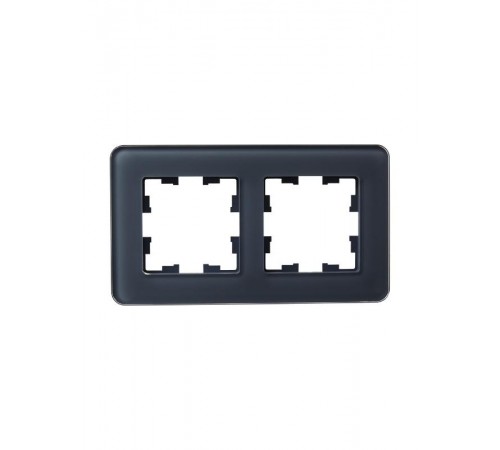 BRITE Рамка 2-ая РУ-2-2-Бр стекло графит RE  BR-M22-G-41-K53  IEK