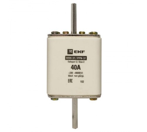 Плавкая вставка ППН-37 400/40А габарит 2  fus-37/400/40  EKF