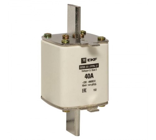 Плавкая вставка ППН-37 400/40А габарит 2  fus-37/400/40  EKF