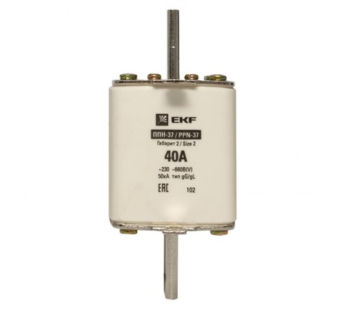 Плавкая вставка ППН-37 400/40А габарит 2  fus-37/400/40  EKF