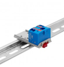 Блок распределительный с верт. адапт. на рейки шириной 15/35мм, зажим push-in, 1 ввод 6 кв.мм, 4 точки подкл. 2,5 кв.мм, синий  DTP1-104-104SPUB-V  