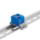 Блок распределительный, зажим push-in, 1 ввод 6 кв.мм, 4 точки подключения 2,5 кв.мм, синий  DTP1-104-104SPUB  DKC