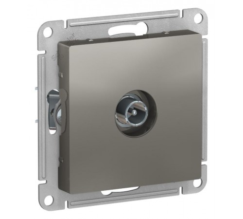 AtlasDesign Сталь Розетка TV проходная 4DB, механизм  ATN000992  SE