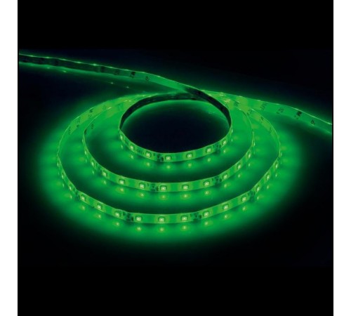 Лента светодиодная LS604/ 60SMD(2835)/м 4.8Вт/м 12V IP65 5000*8*3.8мм зеленый  27675  FERON