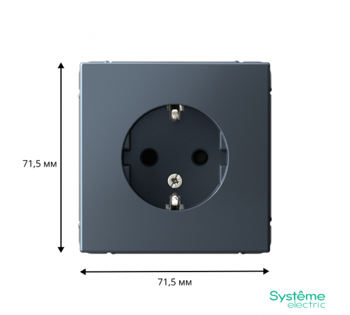 ArtGallery Грифель Розетка с заземлением, со шторками, 16А, механизм  GAL000745  SE