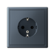 ArtGallery Грифель Розетка с заземлением, со шторками, 16А, механизм  GAL000745  SE