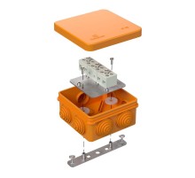 Коробка огнестойкая для о/п 40-0210-FR1.5-6 Е15-Е120 80х80х40 IP55  6p, 1.5 мм.кв. 40-0210-FR1.5-6  Промрукав