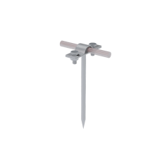 Держатель для прутка  5-10 мм забивной L120 мм  DPZ-L120-D5-10  КМ-профиль