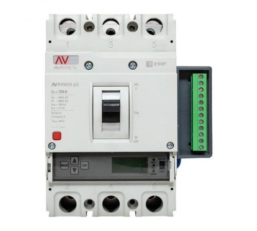 Выключатель автоматический AV POWER-2/3 250А 100kA ETU6.2 AVERES  mccb-23-250H-6.2-av  EKF