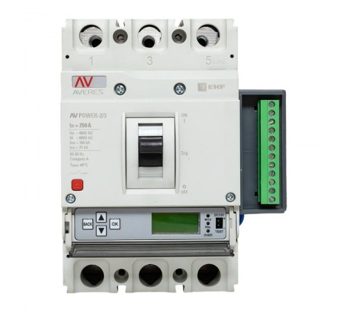 Выключатель автоматический AV POWER-2/3 250А 100kA ETU6.2 AVERES  mccb-23-250H-6.2-av  EKF