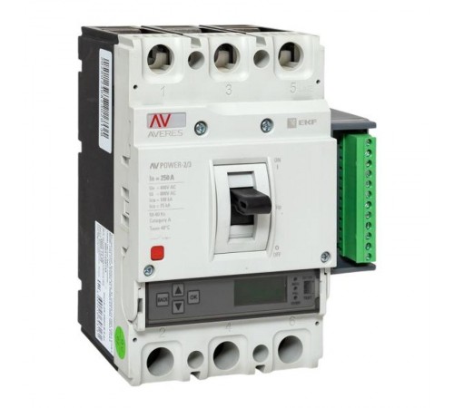 Выключатель автоматический AV POWER-2/3 250А 100kA ETU6.2 AVERES  mccb-23-250H-6.2-av  EKF