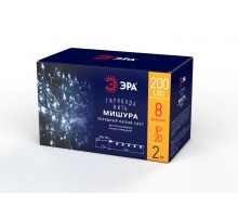 Гирлянда светодиодная  Мишура 3,9 м белый провод, холодный свет, ENIN - WC   220V IP20 (24/576)  Б0047971  ЭРА